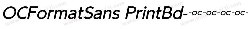 OCFormatSans PrintBd字体转换